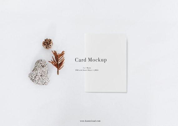 Download Card Mockup 786 White Invitation Mockup 5 X 7 Card Mock Up Etsy