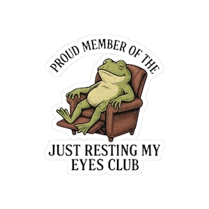 Trendy Frog Sticker For Dad Gift Sticker Funny Frog Meme Sticker For Father Day Gift, Frog Couch Sticker For Animal Lover gag Gift Sticker