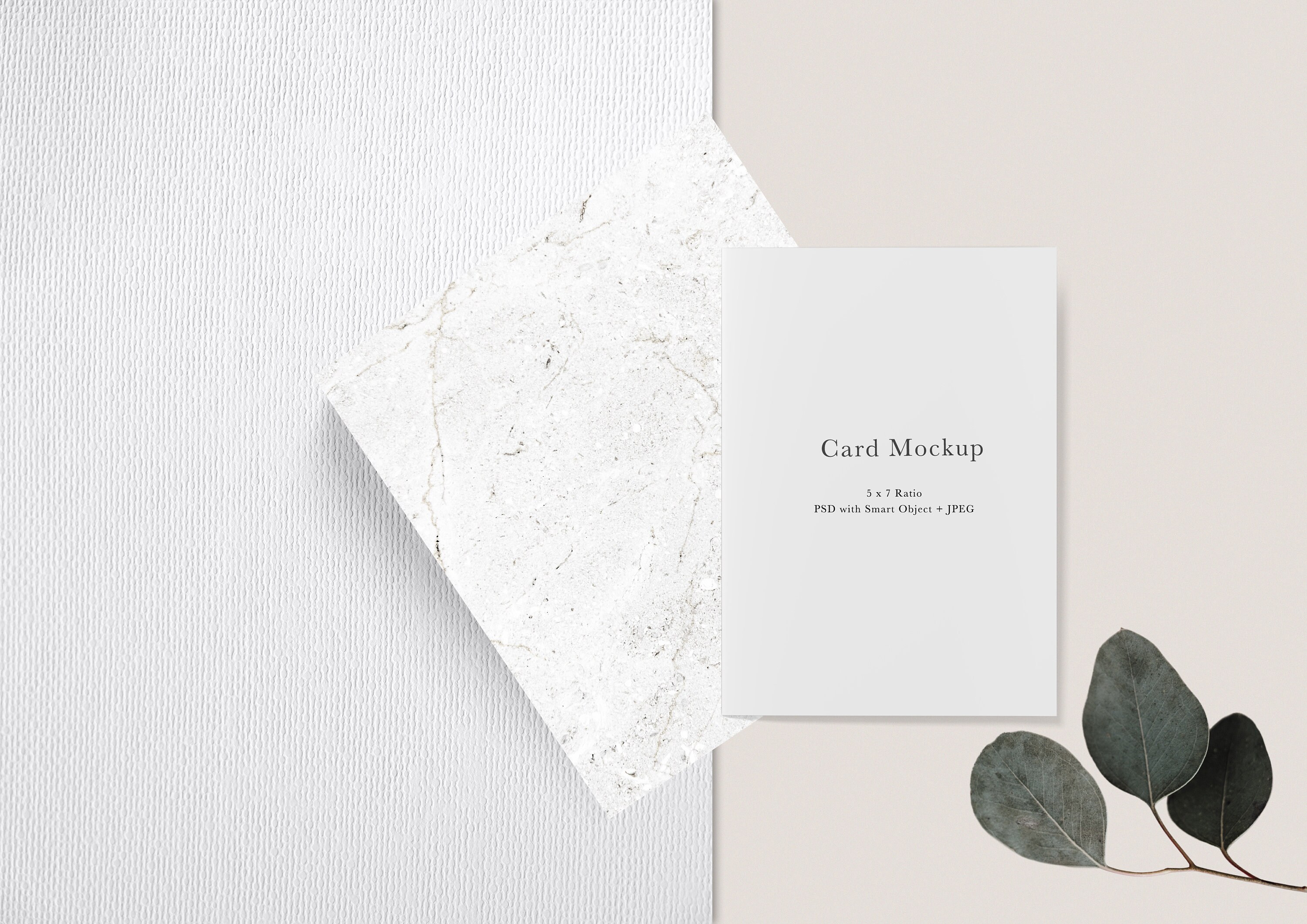 Card Mockup 1438 Beige Invitation Mockup 5 x 7 Card Mockup