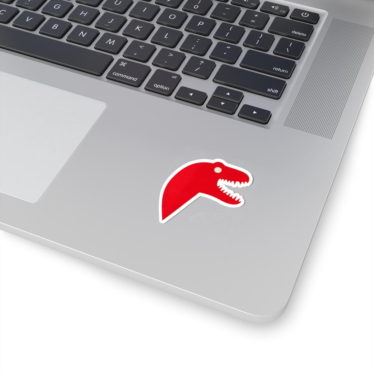 Rad Rax Dinosaur Sticker Red T-rex Head Sticker, Dinosaur Kiss-cut Vinyl Sticker for Animal ...
