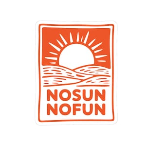 Retro Summer Sticker Beach Goer Orange Sun Laptop Decal Gift For Friend Fun Travel Art Unique Aesthetic Present For Teen Coastal Item Design