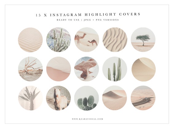 15 Desert Instagram Highlight Covers Pastel Instagram icons | Etsy