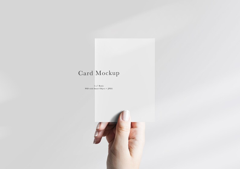 Download Card Mockup 780 White Invitation Mockup 5 X 7 Card Mock Up Etsy