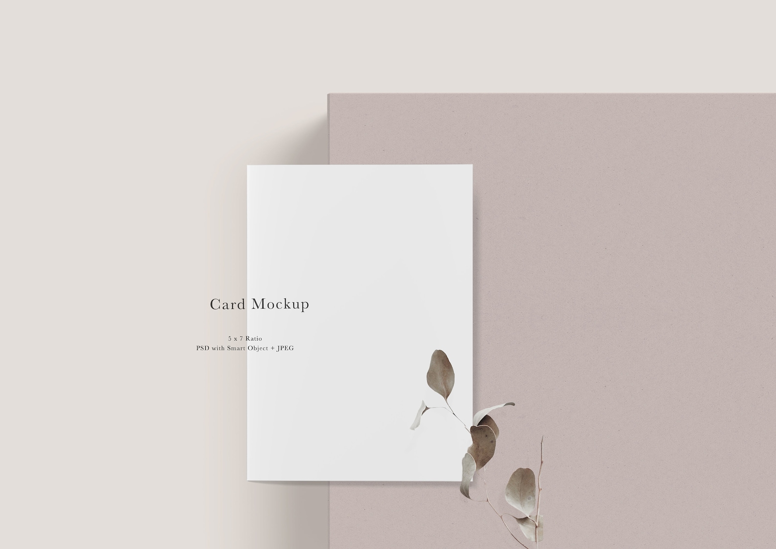 Card Mockup 1288 White Invitation Mockup 5 x 7 Card Mockup