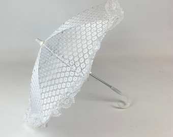 Children's White Lace Umbrella