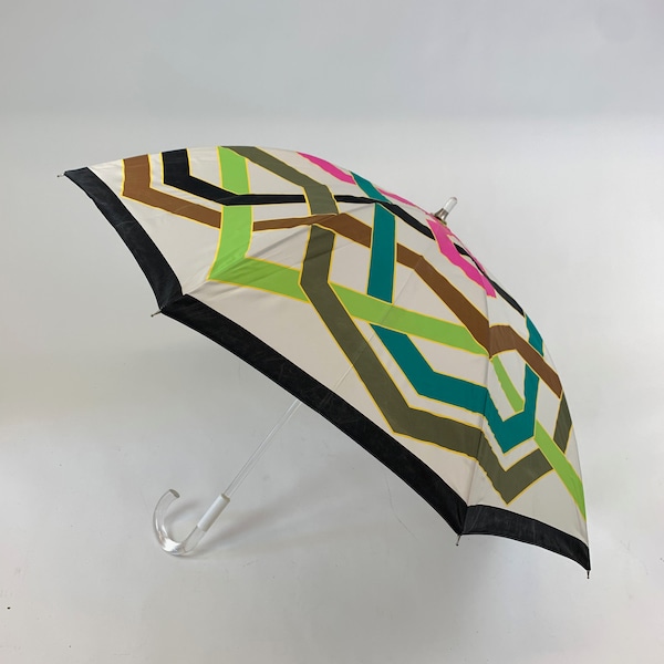 Multi Stripe Acrylic Shaft HandlePVC Umbrella