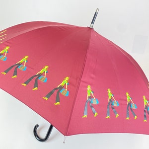 Shopping Lady Umbrella Burgundy