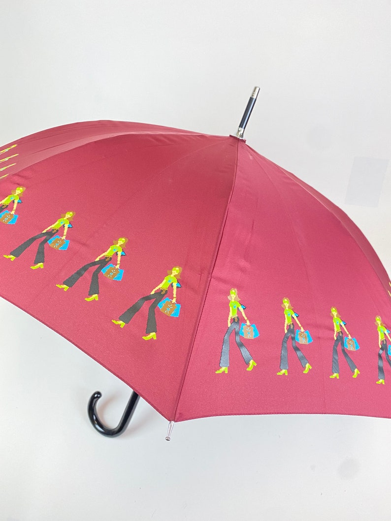 Shopping Lady Umbrella Burgundy