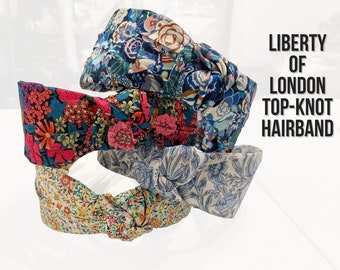 Liberty Of London Knotted Headband  | Top-Knot Alice Headband | Fabric Headbands | Women's Headbands | Hairbands For Women | Handmade