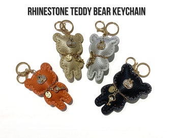 Teddy Bear Keychain | Bear Keychain | Bag Charms | Rhinestone Key Chain | Decorative Keychains