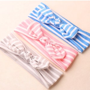 Baby Striped Headband | Baby Headband | Top-Knot Headband | Bow Headband | Headband
