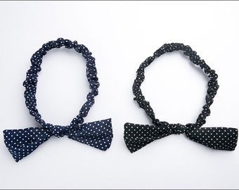 Dotted Bow Baby Headband | Baby Bow Headband | Baby Headband | Baby Accessories