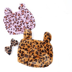 Baby Tote Bags | Faux Fur Baby Tote Bag | Leopard Faux Fur Bag | Baby Girls Bag | Baby Eco Bag