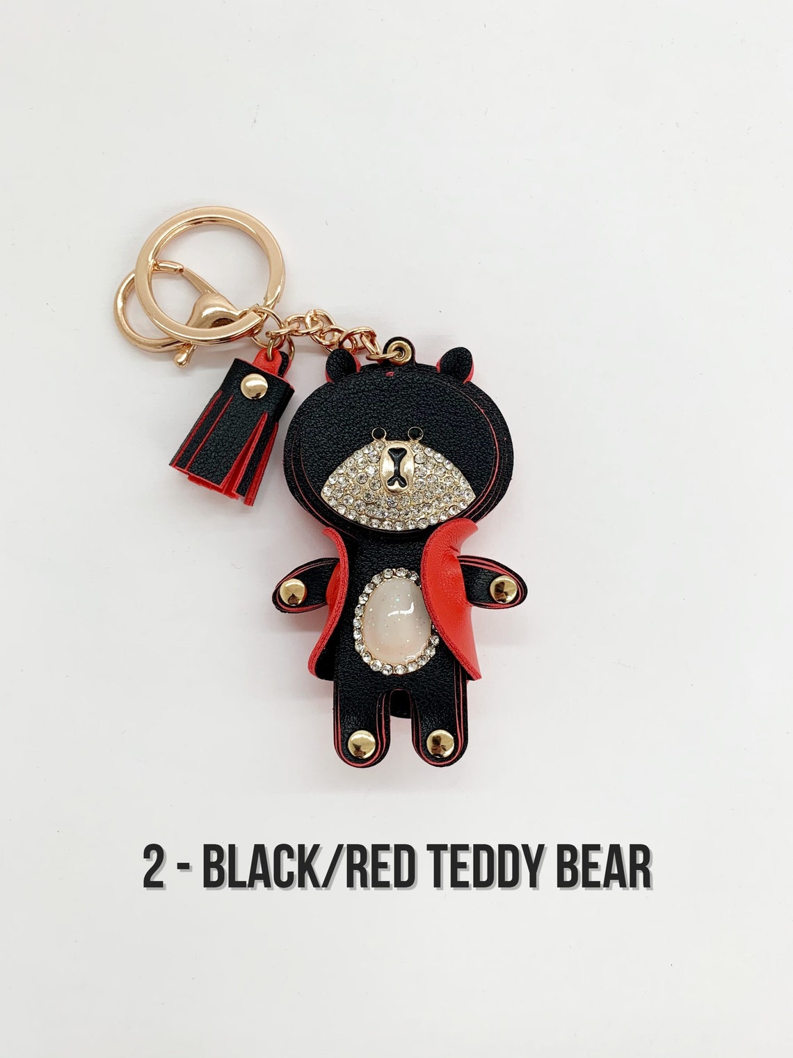 Rhinestone Bear Keychain Decorative Keychains Keychain Etsy