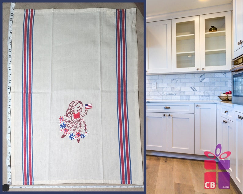 Quality Tea Towels Refresh your Kitchen Today with 3 Styles or Bundle n/' Save! Celebrate America /& Your Values Machine Embroidered