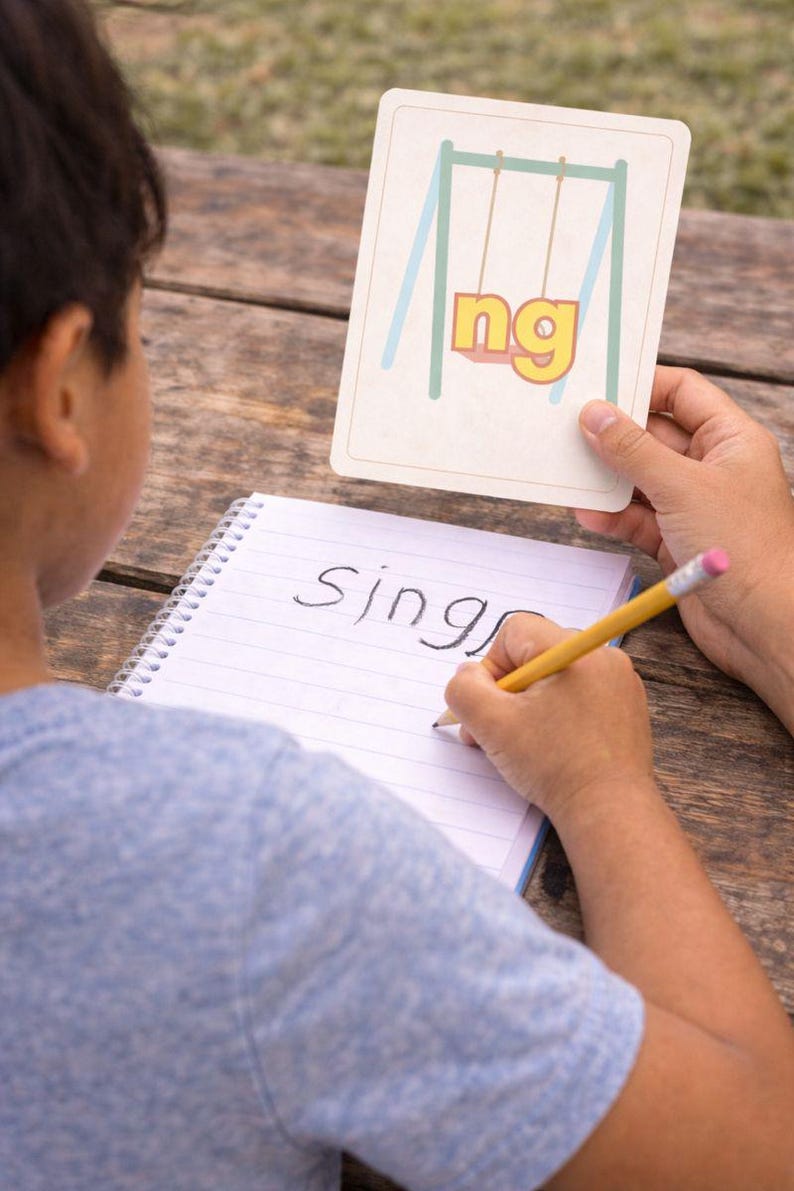 Swing Ride Flashcard Digraph Flashcards With Pictures: Digraphs for Early Readers - Etsy