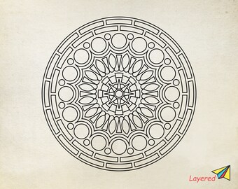 Download Round Mandala Svg Etsy