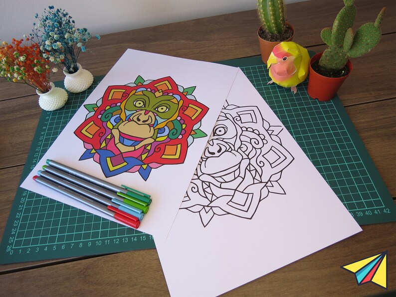 Download Singe vecteur conçoit mandala Monkey cricut svg mandala ...