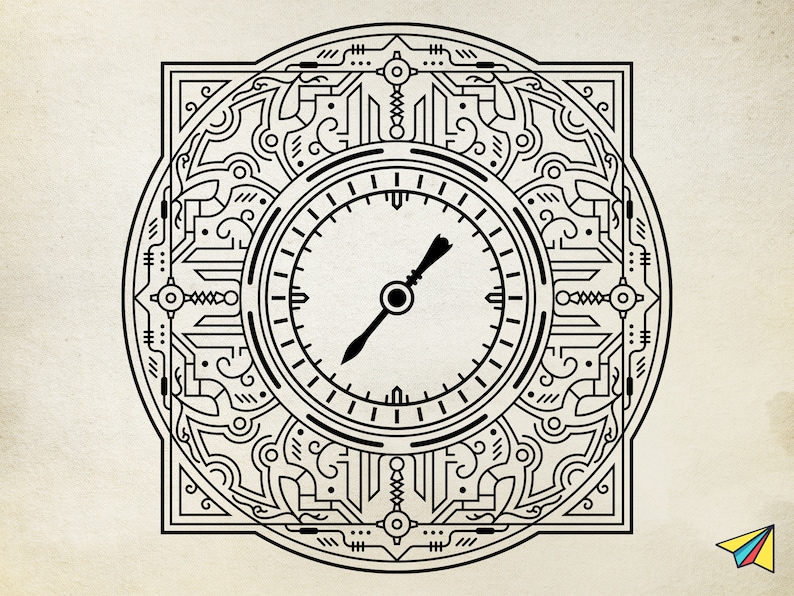 Download Steampunk Fancy Clock mandala vector designs mandala svg ...
