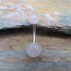 Rose quartz 2024 belly bar