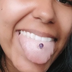 Amethyst tongue ring hotsell