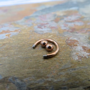 Rose Gold Titanium Ion Plated 16G 1.2mm Horseshoe Ring Septum Piercing 316L Surgical Steel image 3