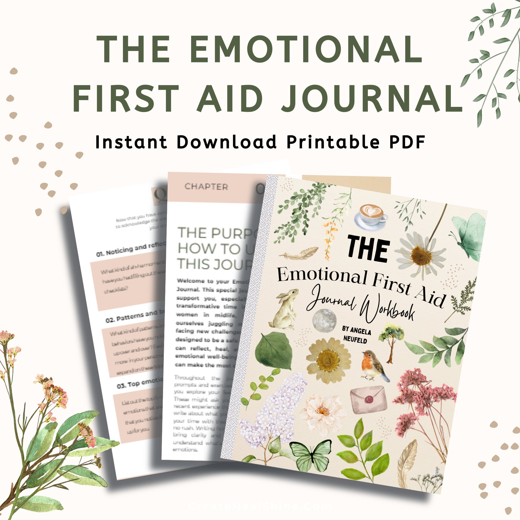 Mental Health Workbook- the Emotional First Aid Journal- the Journal ...