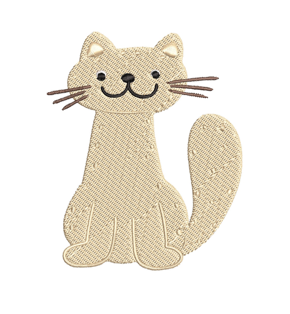 DST File Embroidery Design Machine Embroidery File Cat Kitten Etsy