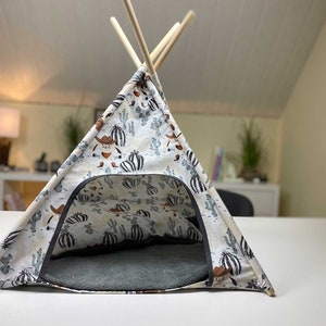 KUSARKO Tipi-Zelt Für Haustiere, Haustierzelt Für Hunde Und Katzen It