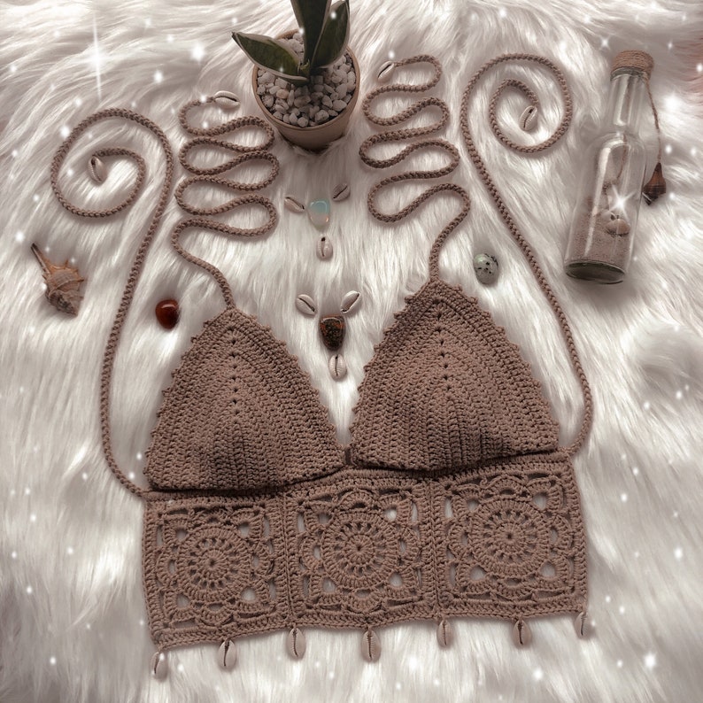 Crochet PATTERN Mosaic Bralette Baecrochett Boho Crochet Top Digital Download image 8