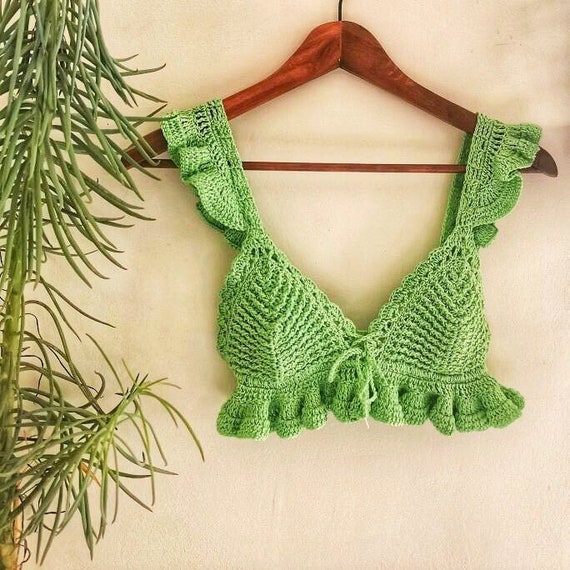 Crochet PATTERN | Pinnate Ruffle Bralette | Baecrochett