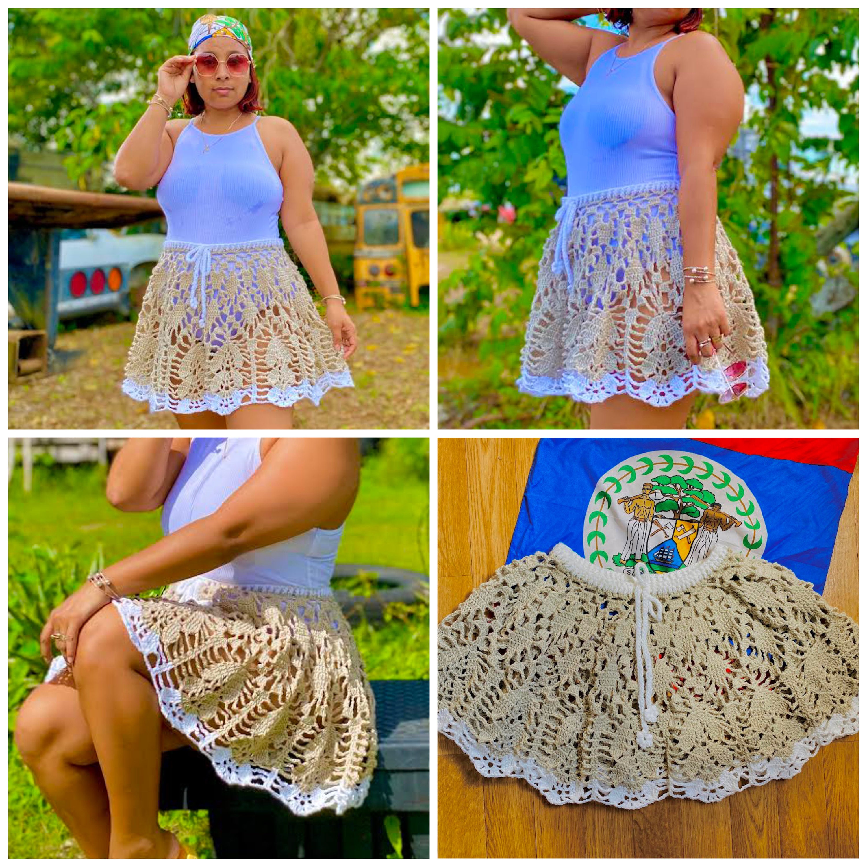 Lily Skirt Crochet Pattern Baecrochett Boho Lace Beach Cover Up Etsy