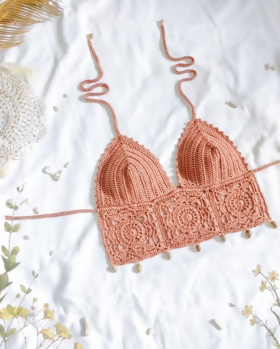 The Staycation Crochet Top – Boho Crocheted Bra Pattern – The Snugglery