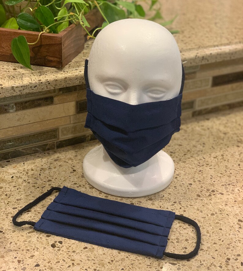 Face Covering/mask solid Navy Etsy