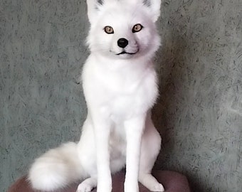 Stuffed Fox Toy. Fox Stuffed Animal. Poseable Art Doll. Realistic Plush. Fox Plush