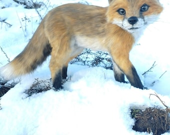 Stuffed Fox Toy. Poseable Art Doll. Fox Plush. Stuffed Fox Toy. Realistic Plush. Fox Stuffed Animal. Little Fox Plush