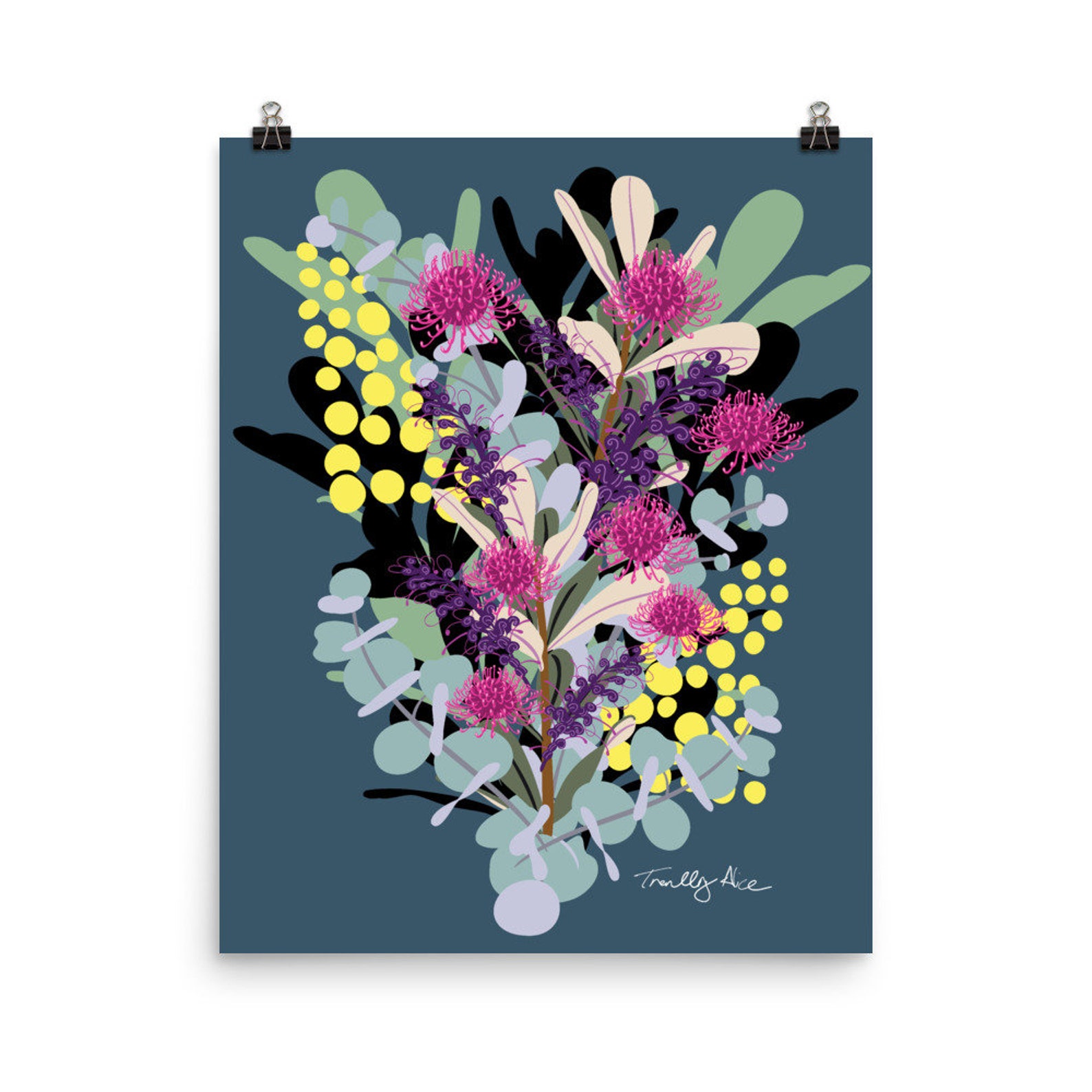 Australian Natives Native flowers art Poster Native Etsy