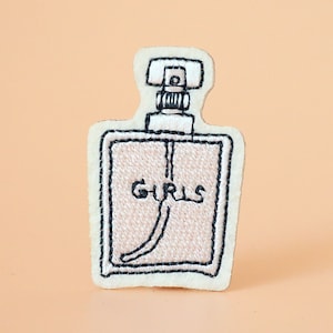 Perfume Bottle Embroidered Patch: Iron-On Applique