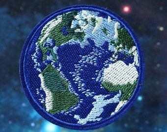 Patch bordado com a Terra para passar a ferro: aplique de planeta
