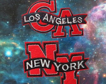 Los Angeles CA Patch: Embroidered Iron-On Applique