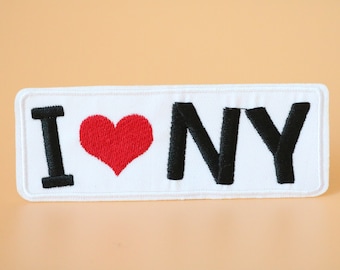 I Love NY Embroidered Patch - Iron-On Applique