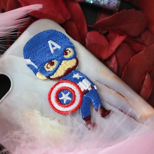 Captain America patch,Heroes embroidered patch,Self adhesive patch,embroidered,edge burn out,Applique