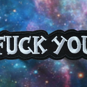 Fuck You Embroidered Patch: Middle Finger Applique