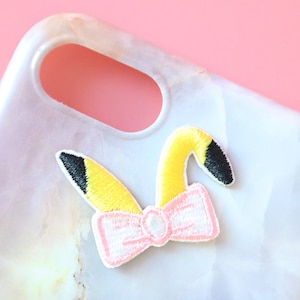 Pikachu Bow patch,Sticker,super cute pikachu patch, iron on patch,embroidered,edge burn out,Applique,DIY,patch for mask