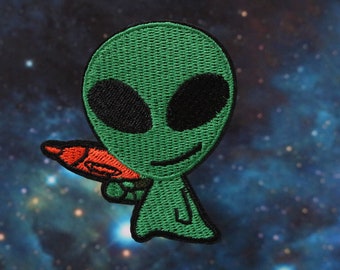 Alien Aufnäher: UFO Space Applikation