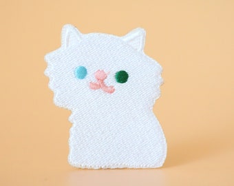 Cutest Kitty patch, Cat patch,Sticker  patch,embroidered,edge burn out,Applique,DIY,patch for mask