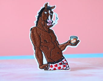 Cartoon Horseman Embroidered Patch: Iron-On Applique