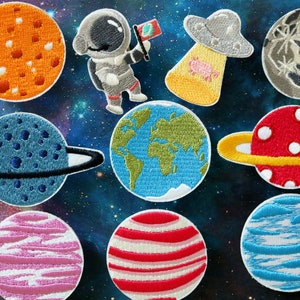 Nasa space explorer embroidered patch,The Earth,Planets,Spaceman,Planet ,UFO,iron on patch,embroidered,edge burn out,Applique