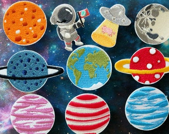 Nasa space explorer embroidered patch,The Earth,Planets,Spaceman,Planet ,UFO,iron on patch,embroidered,edge burn out,Applique