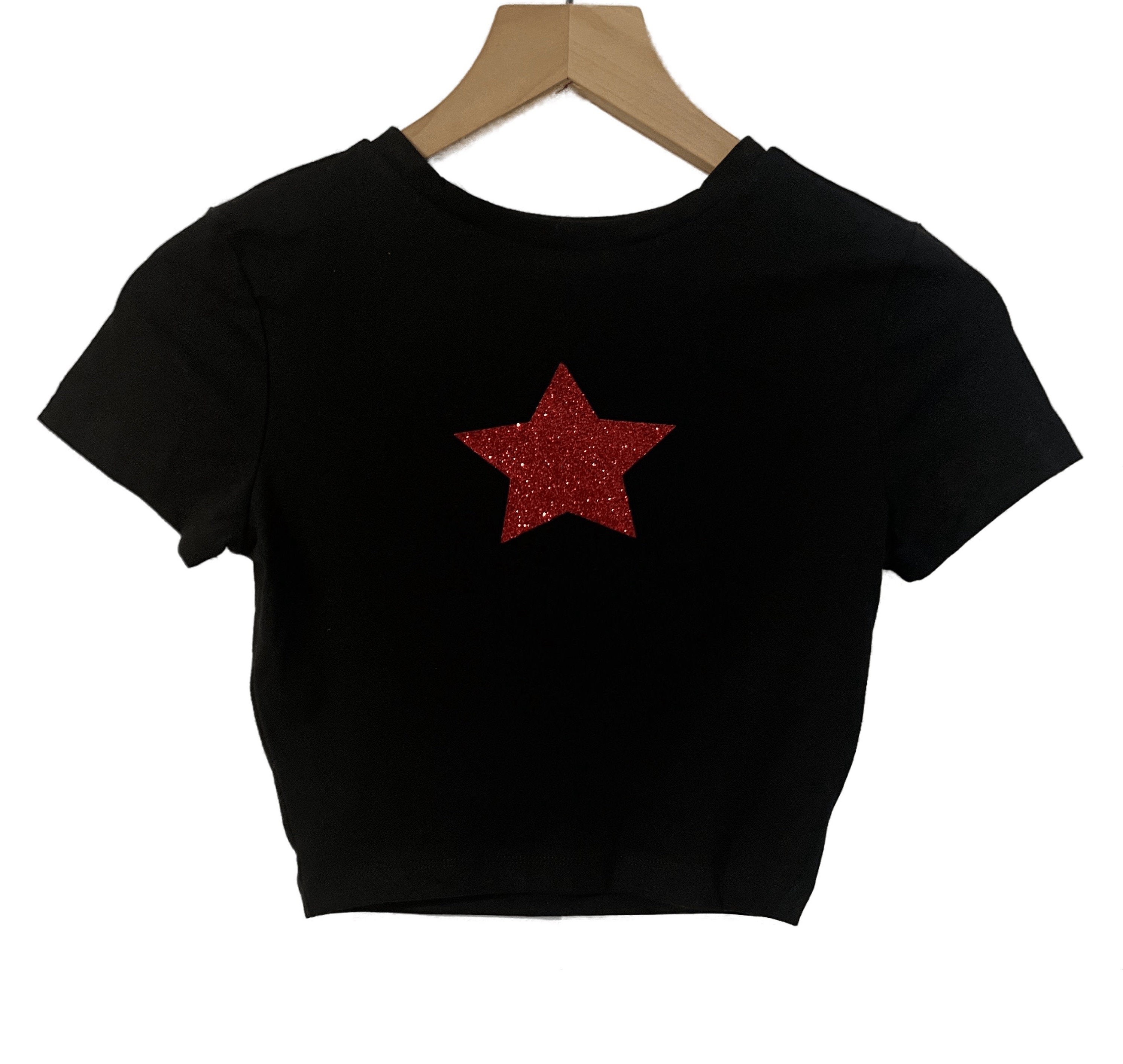 Y2k Simple Star Baby Tee crop Top Tee Shirt Tshirt Etsy